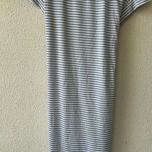 Striped Gray and White Dress